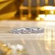 thumbnail image 5 of JeenMata Alianza de Boda Art Deco de 0,25 Quilates con Piedra Natal de Octubre de Talla Brillante Redonda y Filigrana Milgrain en Baño de Oro Blanco de 18 K sobre Plata, 5 of 5