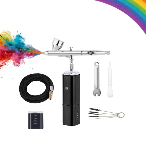 [New upgrade]Rechargeable Handheld Portable Airbrush Compressor/Airbrush kit with Compressor Portable Cordless Airbrush kit with extra battery，Rechargeable trigger cordless airbrus