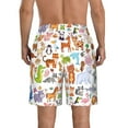 thumbnail image 3 of Kll Animal Cartoon Style Men'S Casual Summer Beach Shorts Hawaiian Shorts With Pockets-X-Large, 3 of 9