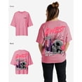 thumbnail image 2 of G West Womens Oversized Jams Of The Undead Tee Pink Size- X-Large, 2 of 5