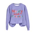 thumbnail image 4 of EGNMCR Chandail en Molleton de Noël Col Rond Imprimé Ample Manches Longues Sans Capuche, 4 of 4