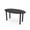 Black Cypress w/Matte Black Base no Electric, variant on 6x3 Oval Shaped Conference Room Table With  Legs Power And Data