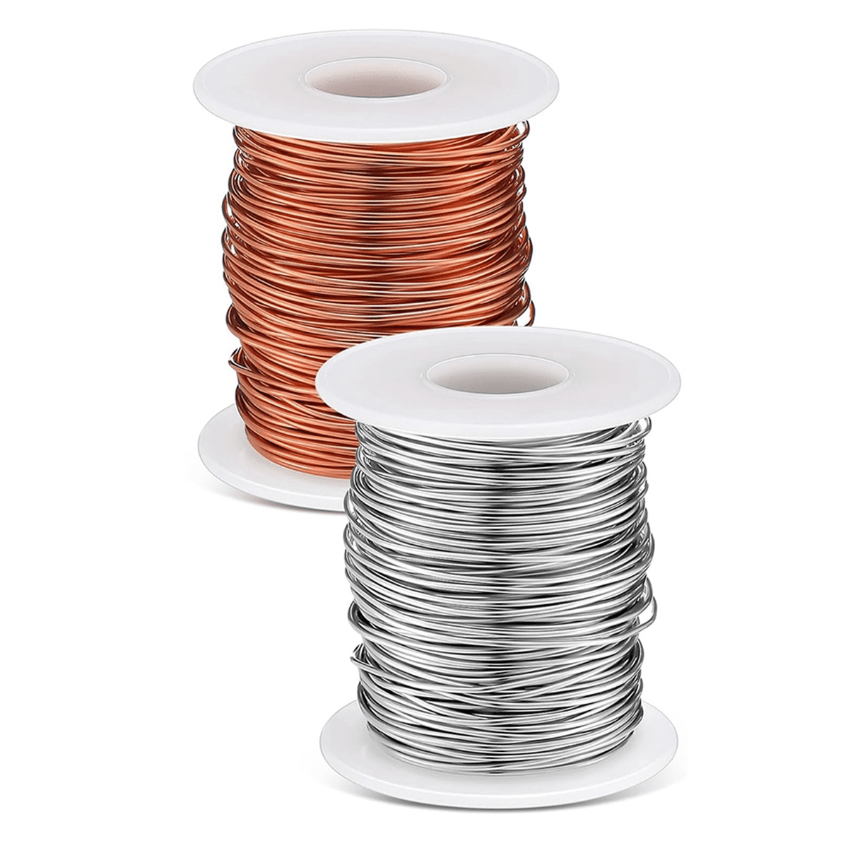 TOP! 300 Ft 2 Rolls 18 Gauge Copper Wire Aluminum Craft Wires for Sculpting, Armature, Jewelry Making, Gem Metal Wrap