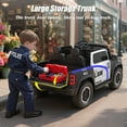 thumbnail image 6 of iYofe Ram 24V Ride on Police Car 2 Seater, Ram 1500 RHO Battery Powered Electric Car Truck with 4 Wheels, Ride on Toy with Remote Control for Big Kids Toddlers 3-8 Boys Girl, Bluetooth & Trunk, Black, 6 of 10