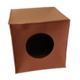 thumbnail image 1 of Casa para gatos, cama cúbica, caseta para gatos, para otoño e invierno, resistente a los arañazos, lugar para esconderse, cueva para gatos de interior Marrón, 1 of 8