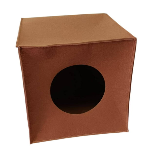 Condominio plegable para gatos con de calentamiento automático para gatos de interior Marrón
