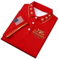thumbnail image 4 of USA 250th Anniversary Polo Shirt Men Patriotic Eagle Graphic Short Sleeve Button Polo Casual America 250 Merchandise, 4 of 5