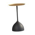 thumbnail image 1 of Mesa auxiliar pequeña, mesita de noche, bandeja de adorno artístico, mesa de café de hierro, mesa de té para espacios pequeños, decoración de interior Bandeja de oro Bane negro, 1 of 8