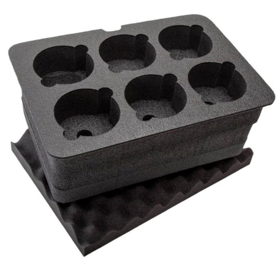 Nanuk Customized 918 Foam Insert for 6 Camera Lens