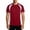 Red, variant on Short Sleeve T Shirt for Men Basketball Training Running Fitness Top Color Block Polyester