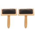 thumbnail image 2 of Pet Slicker Brush, Reasonable Bend Remove Knots 2Pcs Bamboo Slicker Dog Brush  for Dogs, 2 of 7