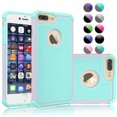 thumbnail image 1 of iPhone 7 Plus Case,[Purple/Black], 2-Piece Shockproof Rugged Rubber Anti-Slip Plastic Hard Case Cover For iPhone 7 Plus 5.5 Inch, 1 of 4