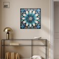 thumbnail image 3 of Zellige Art Tile Canvas Retro Geometric Abstract Wall Art by Art Remedy, Black Frame, 24" x 24", 3 of 7