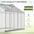 thumbnail image 5 of Outsunny 10' L x 6' W Walk-In Polycarbonate Greenhouse with Roof Vent for Ventilation & Rain Gutter, Hobby Greenhouse for Winter, 5 of 11