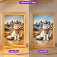 thumbnail image 2 of Welcome Fall Western Cowboy Maine Coon Enjoys Majestic Autumn Acrylic Plaque with Wood Photo Frame Box Cat Lover Kitten Owner Gifts Light Box - 01007, 2 of 5
