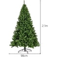 thumbnail image 2 of Arbol de Navidad Pino Artificial 2.10m Frondoso Follaje Verde de Lujo Completo Incluye Soporte Arbol de Navidad para Interior y Exterior 7 Pies de Altura, 2 of 7