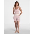 thumbnail image 2 of No Boundaries Cotton Stretch Ribbed Cropped Tank Top, Women's XS-XXXL, 2 of 5