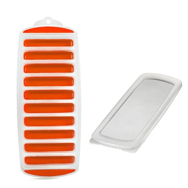 WIFKLSIIPG Ice Cube Tray Narrow Water Bottle Ice Cube Tray Sticks Silicone Ice Cubes for Refrigerator Easy to Push Pull and out Material Great for Sports Bottles and Water Bottles