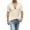 Khaki, variant on Mens Spread Collar Deep V-Neck Polo Shirt Casual Waffle Knit Short Sleeve Top Lightweight Breathable Textured Solid Color Summer Daily Wear Fashion Tops Black L