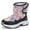 C92/Pink, variant on XIYON Kids Boots Children's Winter Solid Color Boots Boys And Girls Non Slip Warm Padded Thickened Boots 3.5-4 Years