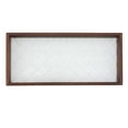 thumbnail image 1 of Bandeja rectangular para servir té, de madera de nogal, de vidrio resistente, ideal para pasteles, pan, desayunos y aperitivos, tamaño pequeño., 1 of 14