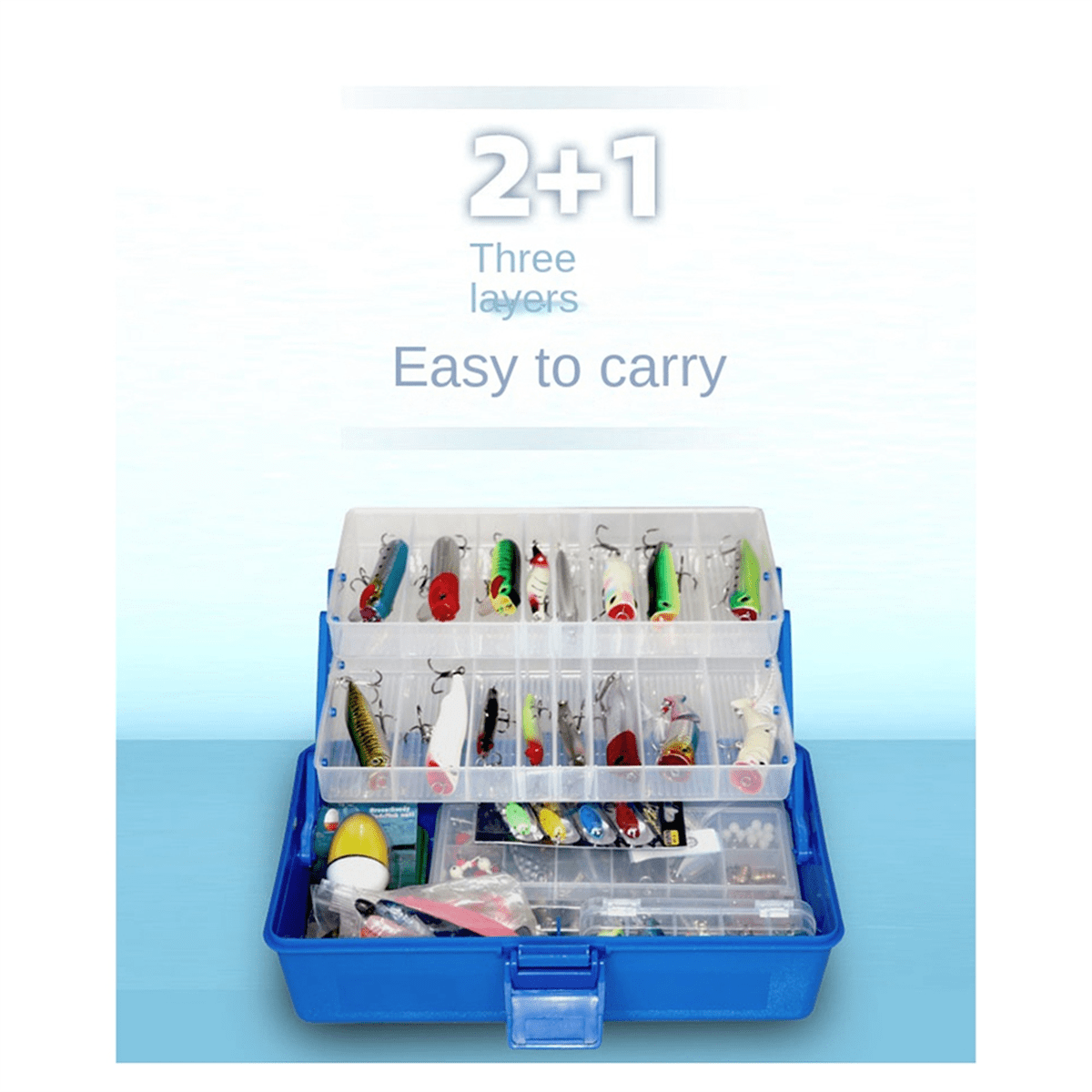 Fishing Storage Box Hook Tackle Tool Container with Handle Waterproof Equipment Box