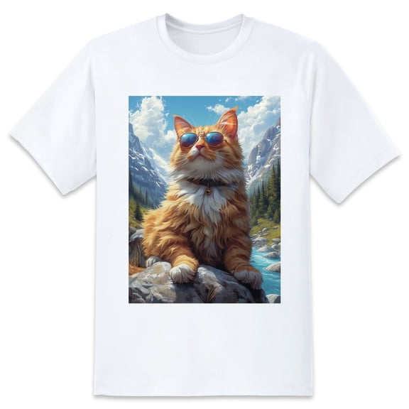 Basic Oversize Tees For WomenCat Loose Boyfriend Shirts Casual Blouse round neck