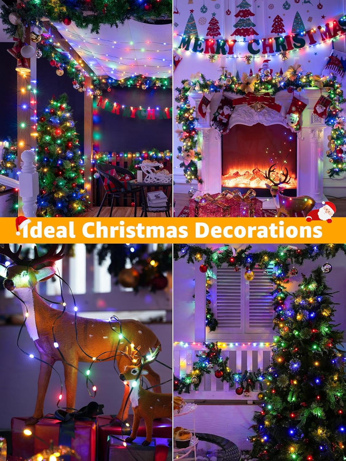 PMMIPNW Christmas Lights 220 FT 600LED, Outdoor Christmas String Lights with 8 Modes Remote Timer, IP67 Waterproof for House Yard Outside Indoor Xmas Decorations
