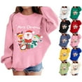 thumbnail image 7 of HIPYLO Funny Christmas Tshirts Toddler Girl Christmas Sweatshirt Hawaiian Christmas Shirt White Tshirt Toddler Tops Girls Sweatshirt Size 10-12 2t, Pink 3-4 Years, 7 of 7