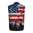 thumbnail image 5 of Dresfit Patriotic Cowboy Shirts for Men Lapel Sleeveless Tank Tops 2026 Summer 4th Of July Tees 1776 Button Down Usa Flag Graphic Shirt Blue 3XL, 5 of 5
