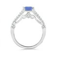 thumbnail image 2 of ANGARA Natural Split Shank Square Tanzanite Ring with Diamond Accents in 14K White Gold for Women (Size-5mm) | December Birthstone, Anniversary, Jewelry Gift for Women | Natural Tanzanite Ring, 2 of 8