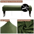 thumbnail image 3 of Uxcell Bench Cushion Cover Ottoman Dining Bench Cover, Green, 3 of 6