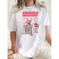thumbnail image 1 of Women's Fun & Creative Doctor Skull Graphic Tee - Casual Crew Neck Short Sleeve, Stretchy Polyester Blend, Machine Washable - Perfect for SummerFather's Day, Mother's Day, New Year, Spring Festival,, 1 of 6