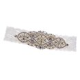 thumbnail image 1 of Paquete de 3 a 10 apliques de flores para ligas de boda románticas con perlas y diamantes de imitación 10 piezas, 1 of 9
