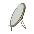 thumbnail image 4 of Creative Co-Op Brass Round Mirror On Stand in Antique Finish, Gold, 4 of 4