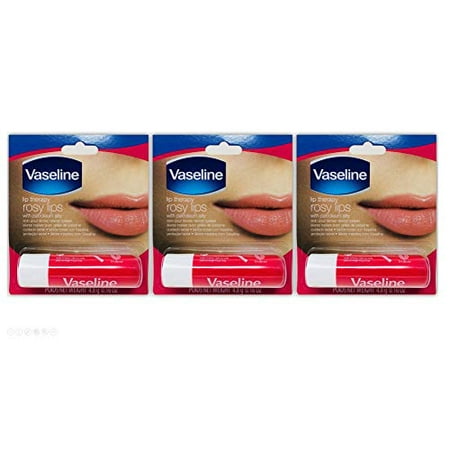 Vaseline Lip Therapy Rosy Lips | Lip Balm with Petroleum Jelly for Providing Your Lips with Ultimate Hydration and Essential Moisture to Treat Chapped, Dry, Peeling, or Cracked Lips; 0.16 Oz (Best Way To Treat Dry Lips)