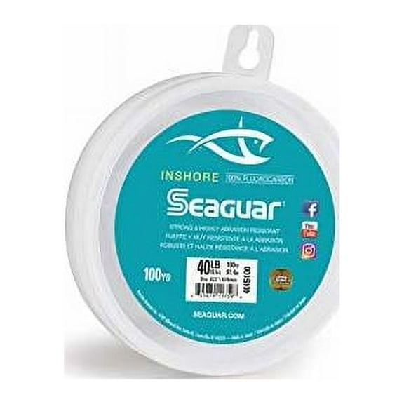 Seaguar Inshore 40lb Fluorocarbon Fishing Line, 100'