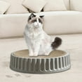 thumbnail image 4 of Pet Cat Scratcher Pad Toy Round Scratching Board Grind Claws Furniture Protector Indoor Corrugated Cardboard for Kitten Pet Accessories Gray Diameter 45cm, 4 of 7