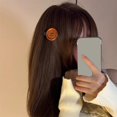 thumbnail image 2 of Wooden Texture Button Hair Clip For Women Summer Hair Accessories For Travel Women Girl Gift, 2 of 8