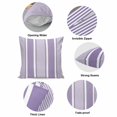 thumbnail image 6 of Throw Pillow Covers, Purple Stripe 24x24 Pillow Covers for Couch/Sofa/Bed, Boho Striped Modern Minimalist Geometric Lines Decorative Square Linen Cushion Pillowcase for Home Decor, 6 of 9