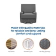 thumbnail image 5 of Baby Relax Rylan 4-in-1 Swivel Glider Rocker Recliner Chair, Gray, 5 of 12