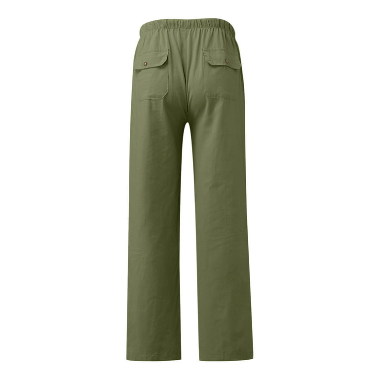 TOWED22 Men'S Joggers Sweatpants,Unisex Hiphop Elastic Waist Full Length  Joggers Haren Pants 3D Print Flame Sweatpants Army Green,XXL
