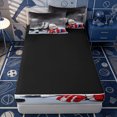 thumbnail image 4 of Erosebridal Stadium Hockey Gear Print Zipper Twin Comforter Sets with Fitted Sheet and 2 Pillowcases,Skate Glove Helmet Gray Ice Accent Zipper Bedding Set,Gray Red,4-Piece,Black Reversible, 4 of 6