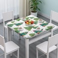 thumbnail image 3 of White Christmas Watercolor Tree Pattern Square Fitted Tablecloth with Elastic Edge,Square Table Cover,Washable Elastic Table Cover for Home Kitchen Party Decor 34"x34", 3 of 6