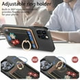 thumbnail image 3 of Compatible with MagSafe Wallet Case, Magnetic Credit Card Holder Pocket Ring Holder for iPhone Samsung Smartphones 5-8 Inch, 3 of 5