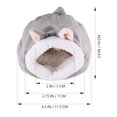 thumbnail image 4 of Balacoo Hamster Cotton Nest Erizo Cómoda cama para dormir Invierno Cálido nido para mascotas Saco de dormir Suministros para mascotas (gris claro), 4 of 7