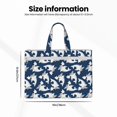 thumbnail image 3 of Honeii Shark Print Canvas Tote Bag with Compartments Laptop Tote Bag Large Tote Bag, 3 of 8