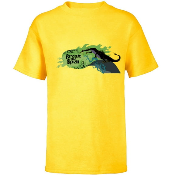 Disney Villains Sleeping Beauty Maleficent Break the Spell - Short Sleeve T-Shirt for Kids - Customized-Yellow