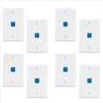 thumbnail image 1 of 8-Pack 1 Port Ethernet Wall Plate, RJ45 Cat6 Female to Female Jack Inline Coupler Face Plates, 1-Port, 1 of 8
