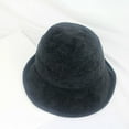 thumbnail image 2 of CoCopeaunts Women Bucket Hat Winter Warm Solid Corduroy Bucket Cap Folding Sunscreen Fisherman Hat for Streetwear All-Match, 2 of 8